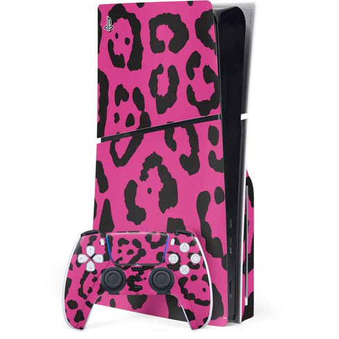 Rosy Leopard PlayStation PS5 Skins